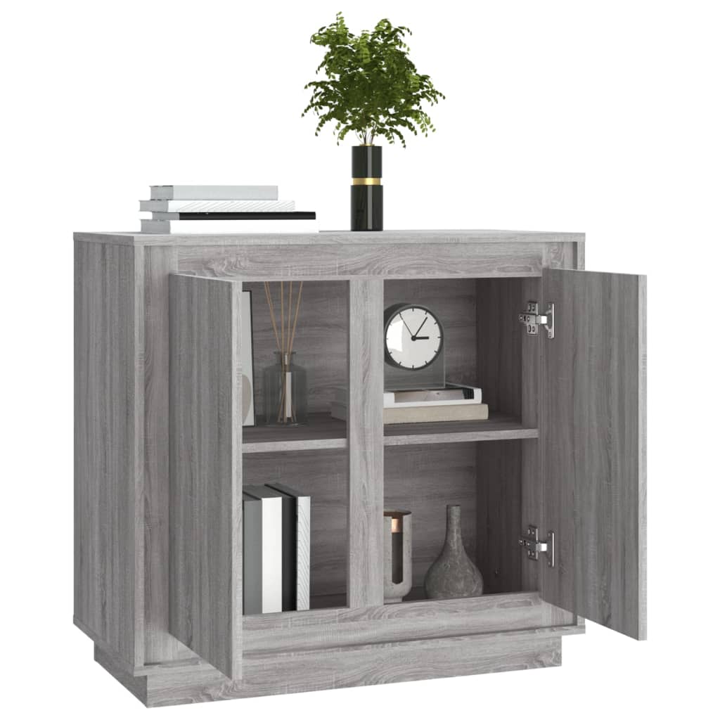 Skjenk grå sonoma 80x34x75 cm konstruert tre