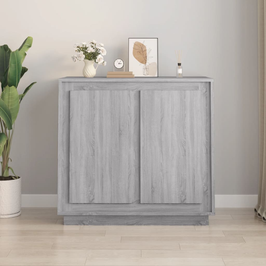 Skjenk grå sonoma 80x34x75 cm konstruert tre