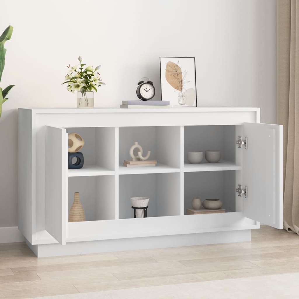 Skjenk hvit 102x35x60 cm konstruert tre