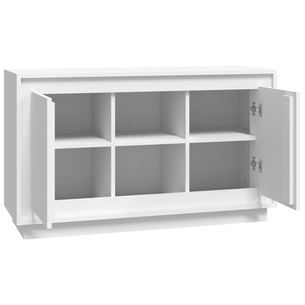Skjenk hvit 102x35x60 cm konstruert tre