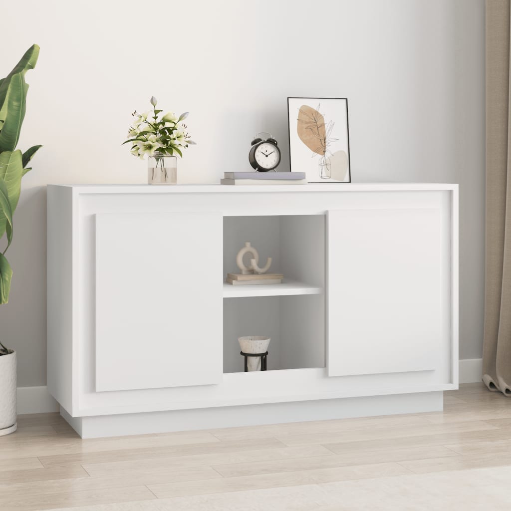 Skjenk hvit 102x35x60 cm konstruert tre