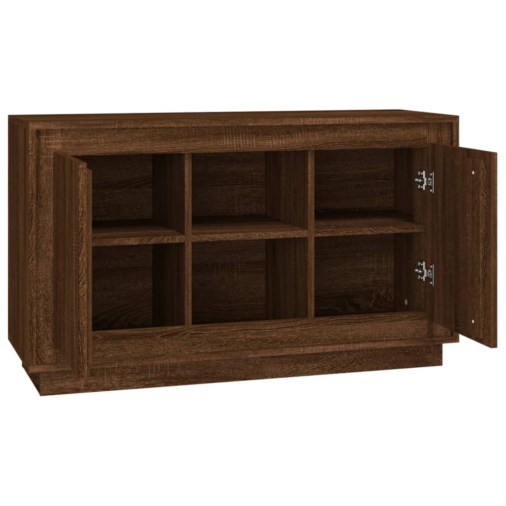 Skjenk brun eik 102x35x60 cm konstruert tre