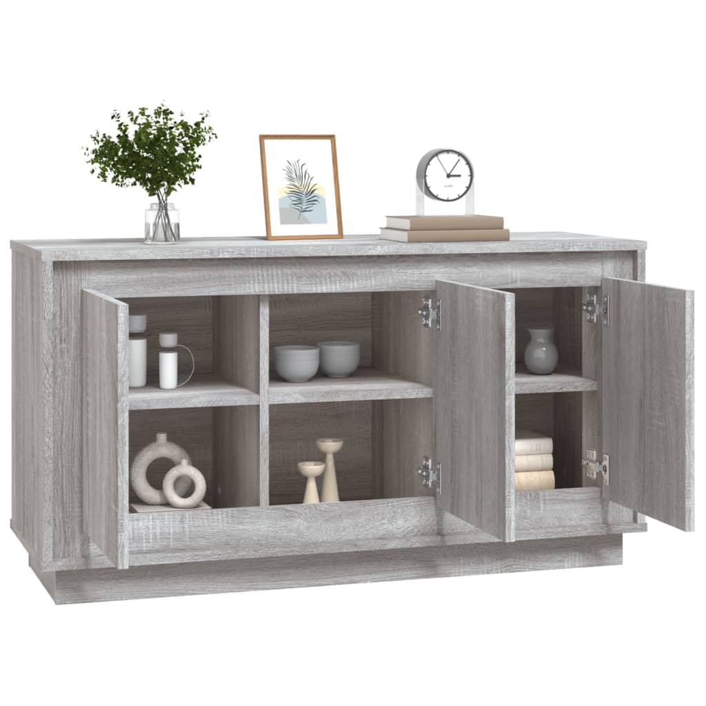 Skjenk grå sonoma 102x35x55 cm konstruert tre