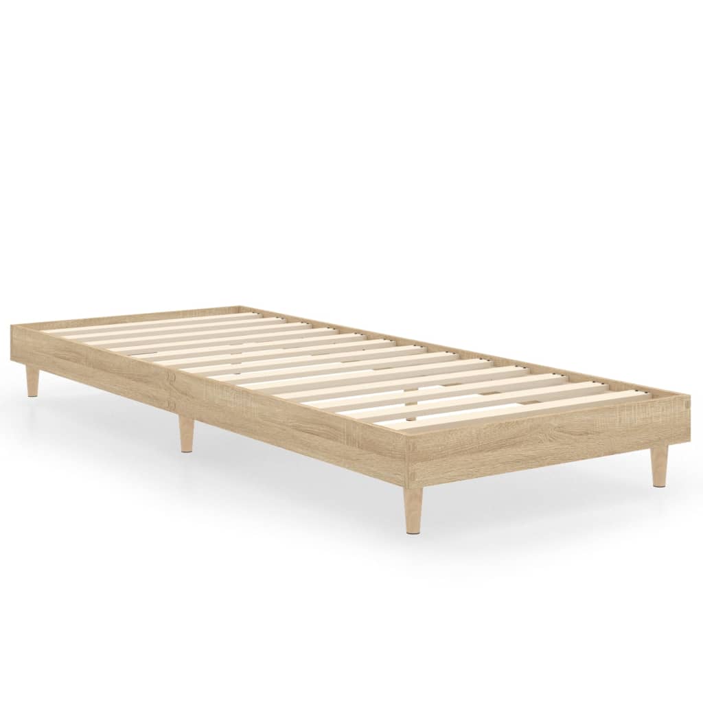 Sengeramme uten madrass sonoma eik 75x190 cm konstruert tre