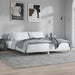 Sengeramme høyglans hvit 180x200 cm konstruert tre