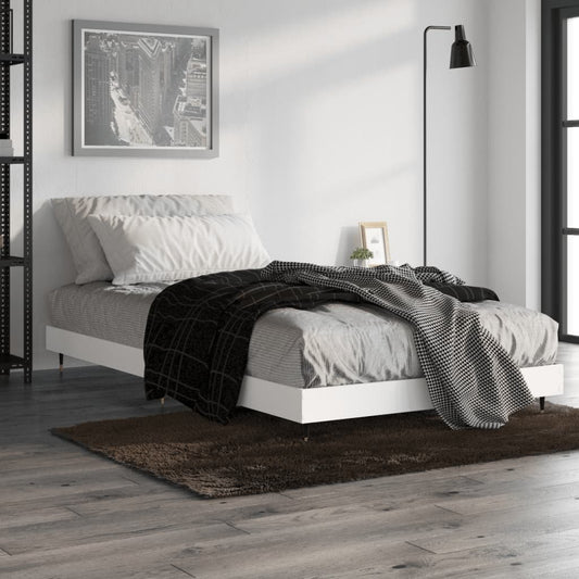 Sengeramme hvit 90x200 cm konstruert tre