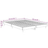 Sengeramme brun eik 135x190 cm konstruert tre