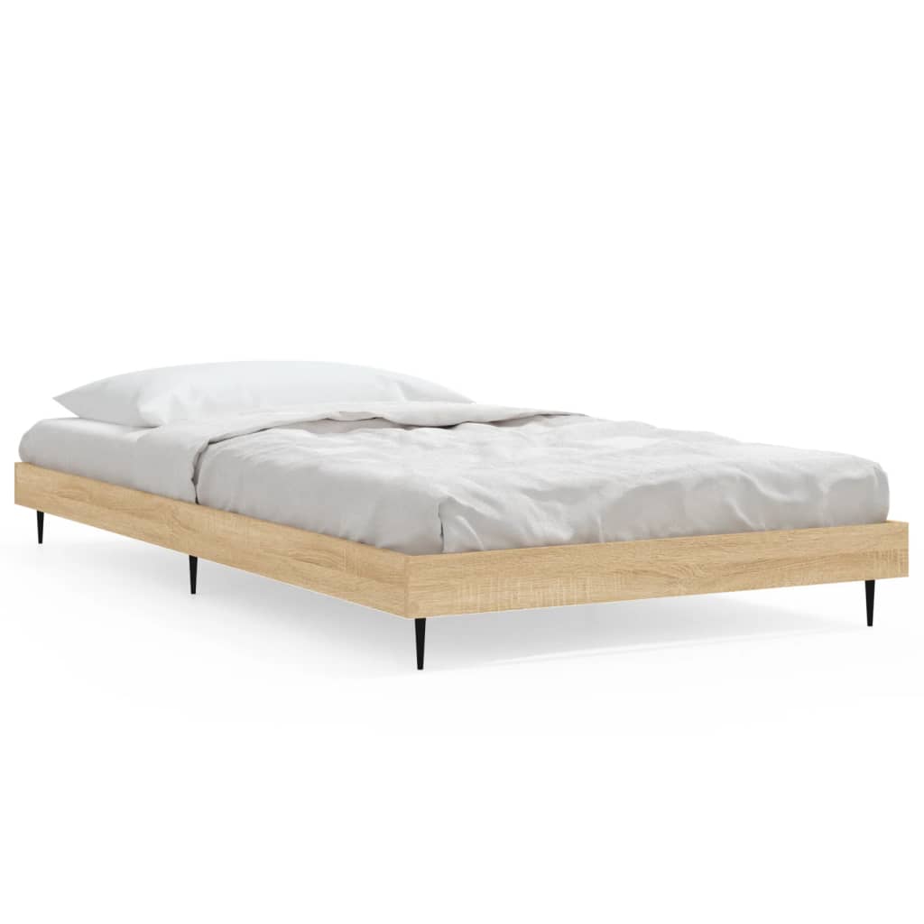 Sengeramme uten madrass sonoma eik 90x200 cm konstruert tre