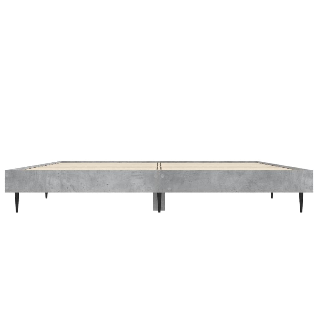 Sengeramme betonggrå 135x190 cm konstruert tre