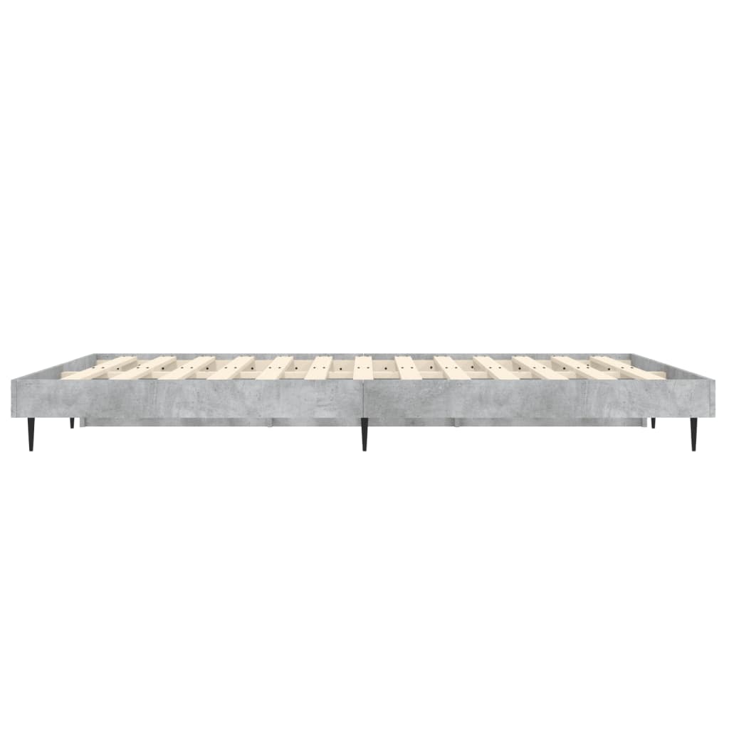 Sengeramme betonggrå 135x190 cm konstruert tre