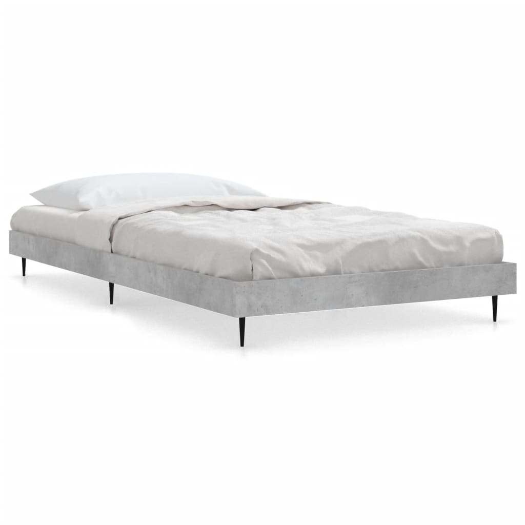 Sengeramme betonggrå 90x190 cm konstruert tre
