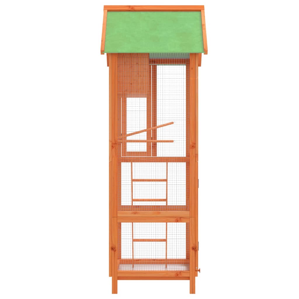 Fuglehus brun 60x58,5x160 cm heltre furu