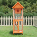 Fuglehus brun 60x58,5x160 cm heltre furu
