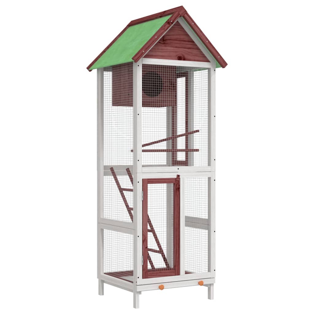 Fuglehus mocca 60x58,5x160 cm heltre furu
