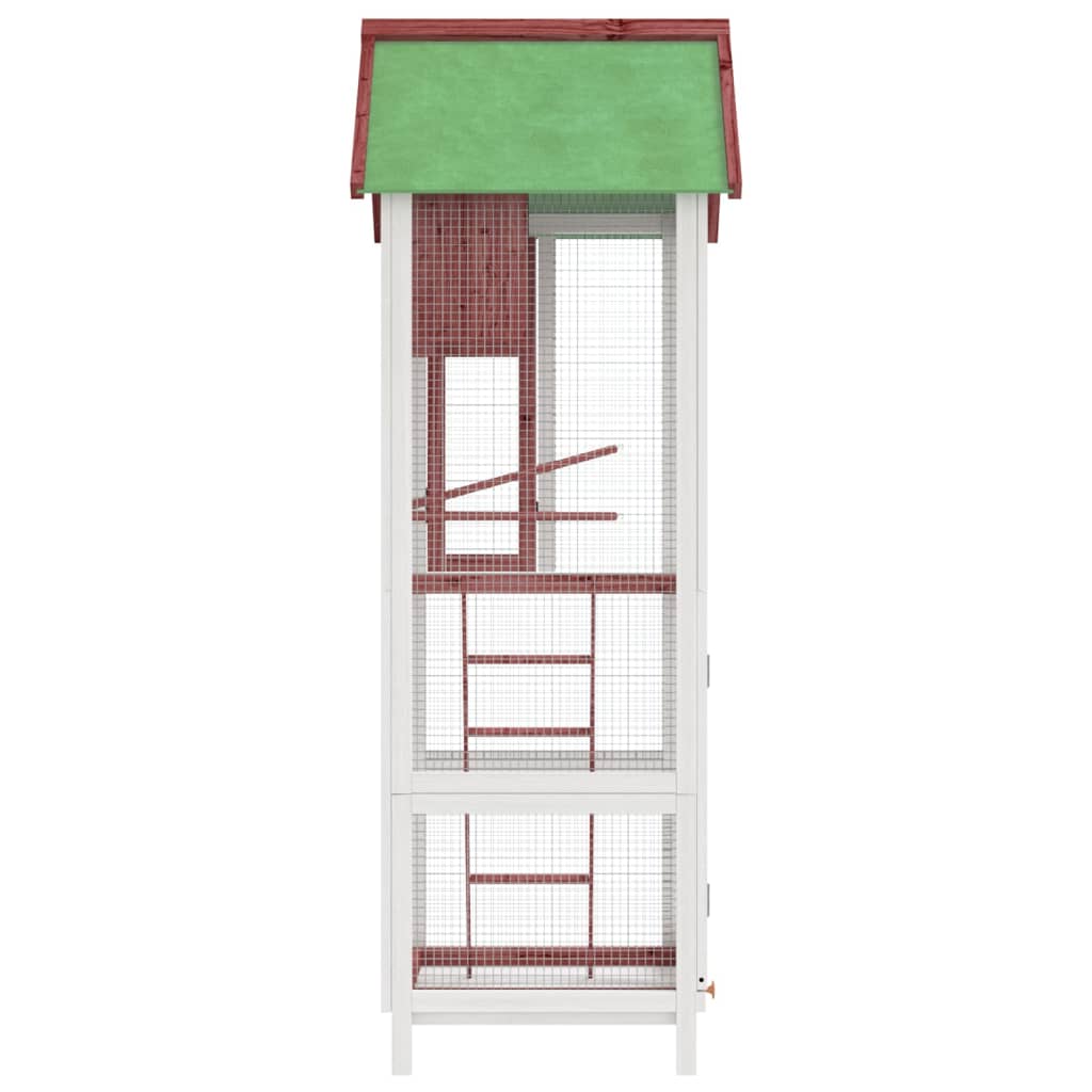 Fuglehus mocca 60x58,5x160 cm heltre furu