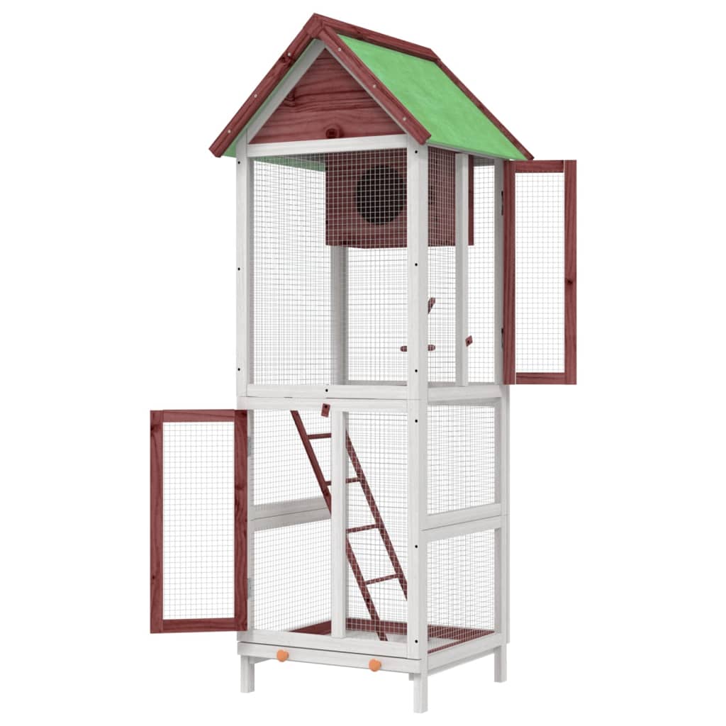 Fuglehus mocca 60x58,5x160 cm heltre furu