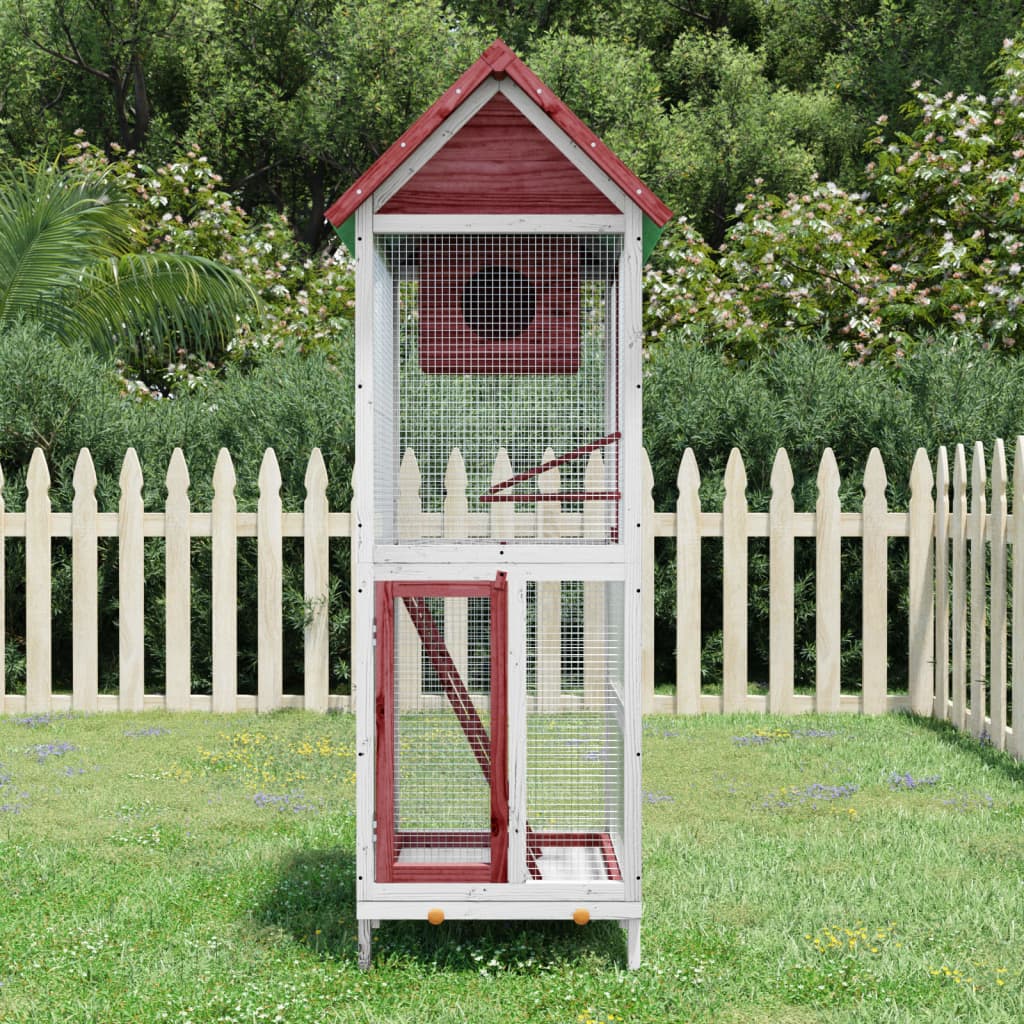 Fuglehus mocca 60x58,5x160 cm heltre furu