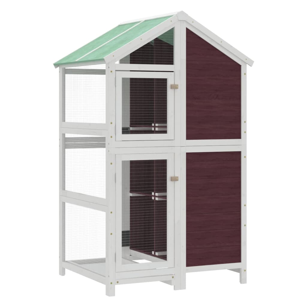 Fuglehus mocca 97x81x152 cm heltre furu