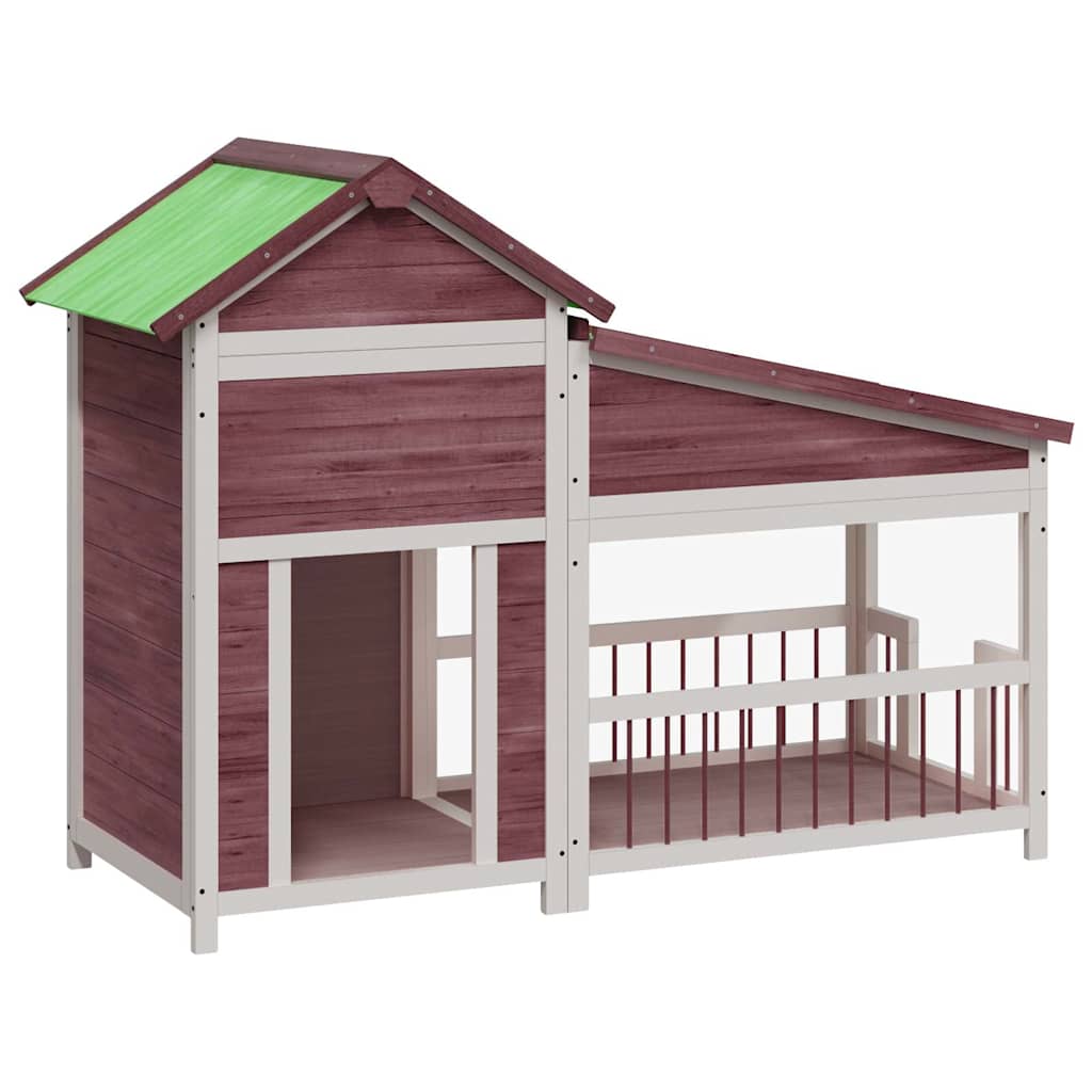 Hundekennel mocca 143x60,5x109 cm heltre furu