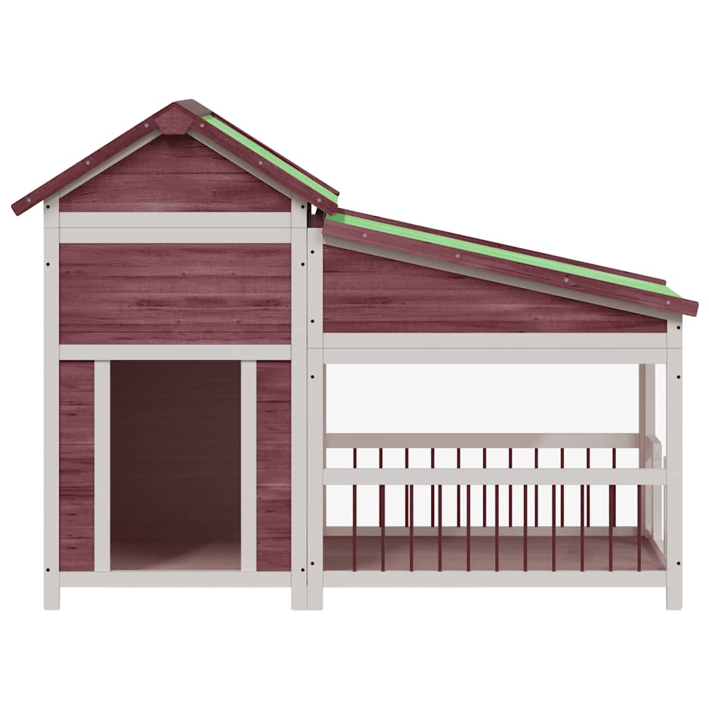 Hundekennel mocca 143x60,5x109 cm heltre furu