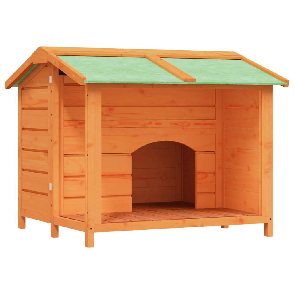 Hundekennel brun 96x87x80,5 cm heltre furu