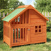 Hundekennel brun 96x60,5x87 cm heltre furu
