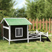 Hundekennel grå 159x120x88,5 cm heltre furu