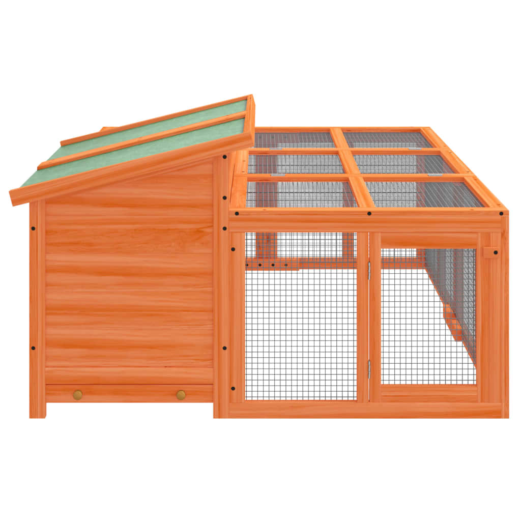 Kaninbur brun 144x123x67,5 cm heltre furu