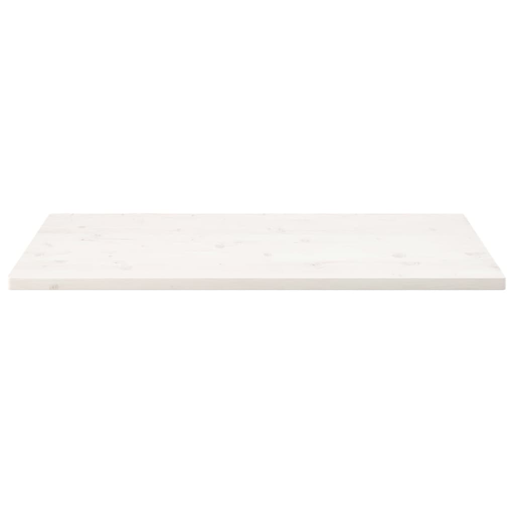 Bordplate hvit 100x50x2,5 cm heltre furu rektangulær
