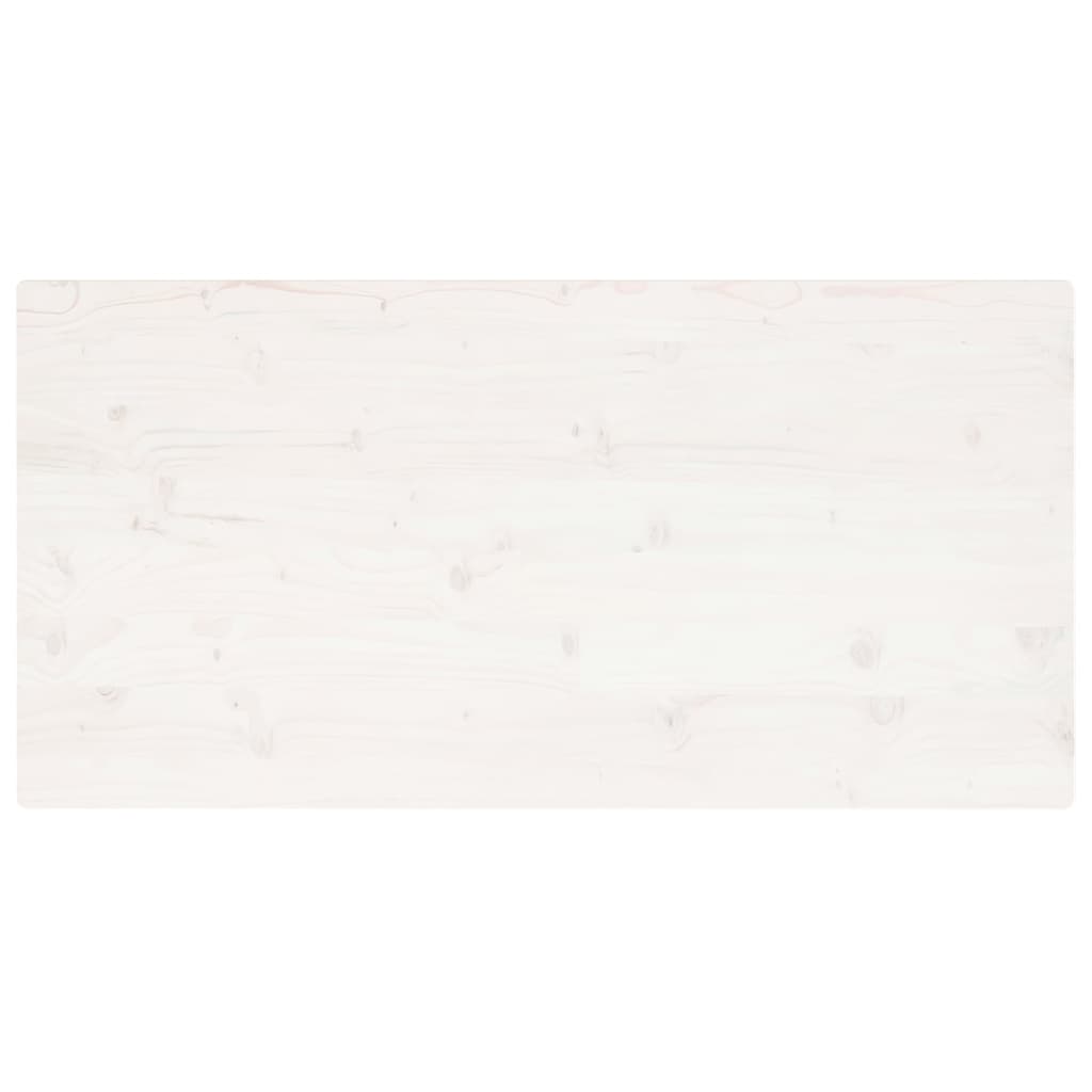 Bordplate hvit 100x50x2,5 cm heltre furu rektangulær