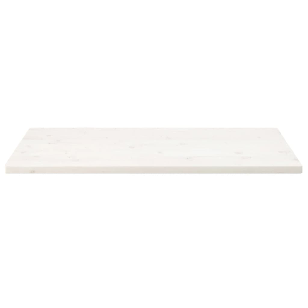 Bordplate hvit 110x60x2,5 cm heltre furu rektangulær