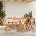 Uttrekkbart hagebord 110-160x80x75 cm heltre teak