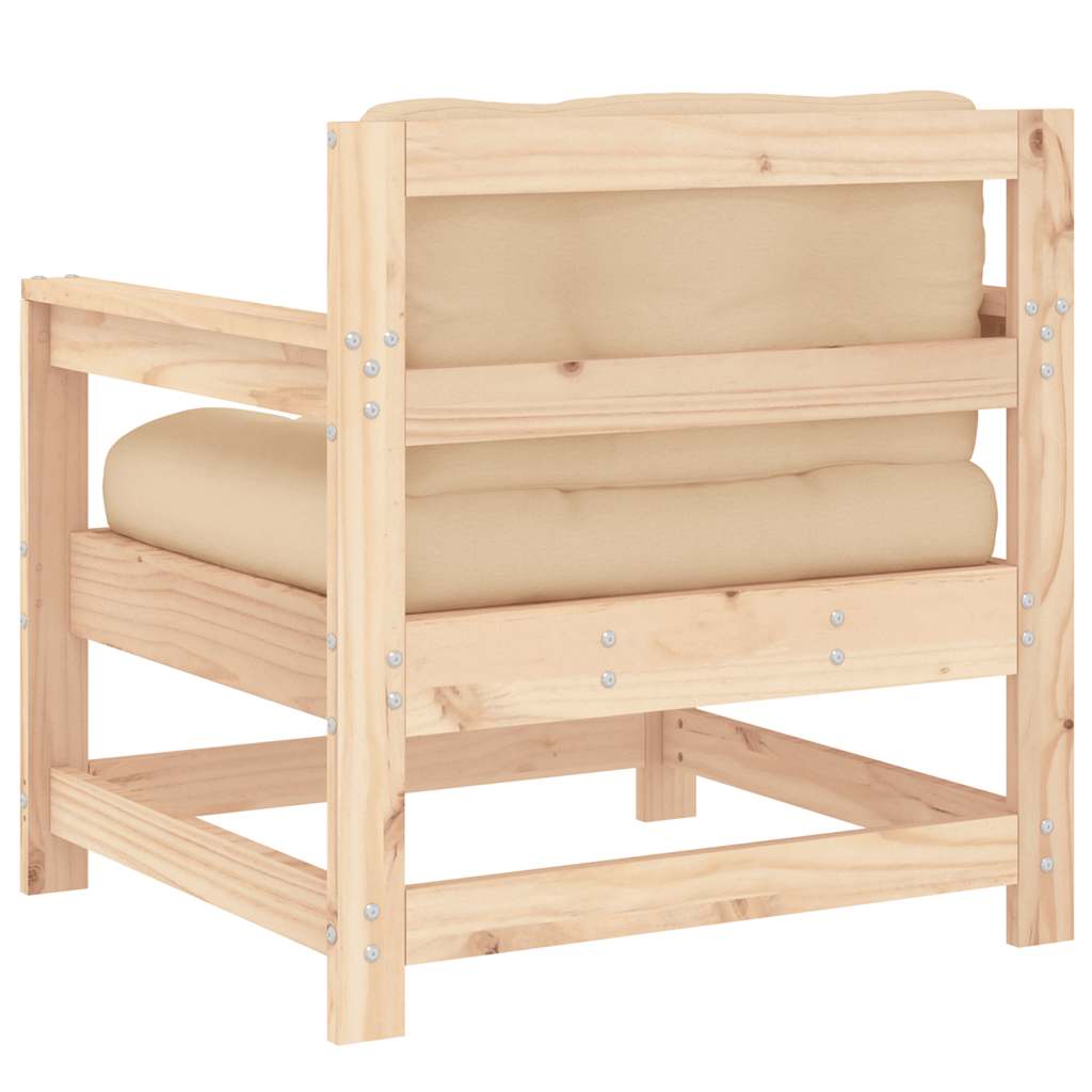 Hagestoler med puter 2 stk heltre furu