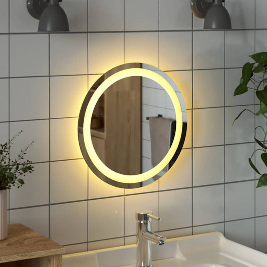 LED-baderomsspeil 40 cm rundt