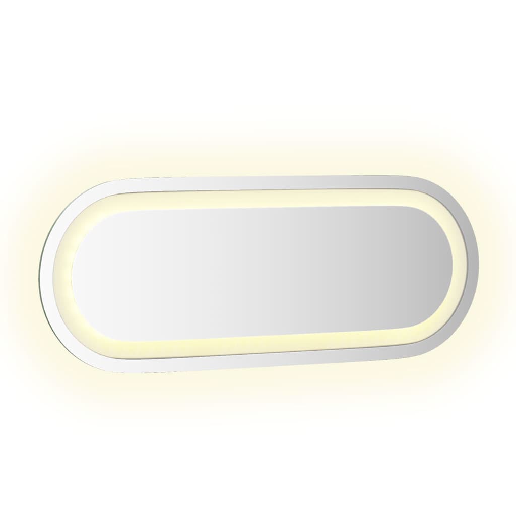 LED-baderomsspeil 40x15 cm oval