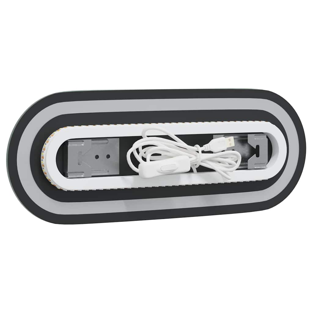 LED-baderomsspeil 40x15 cm oval