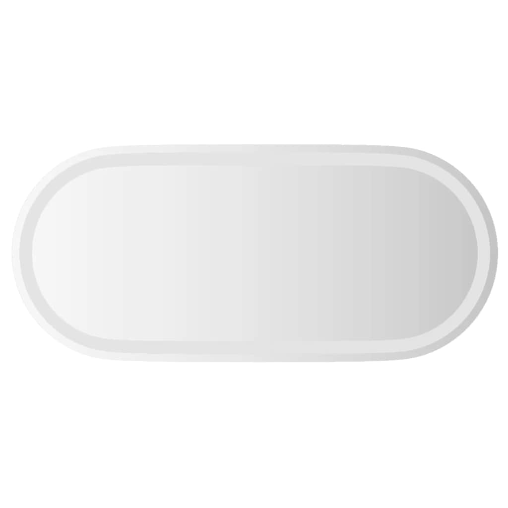 LED-baderomsspeil 80x35 cm oval