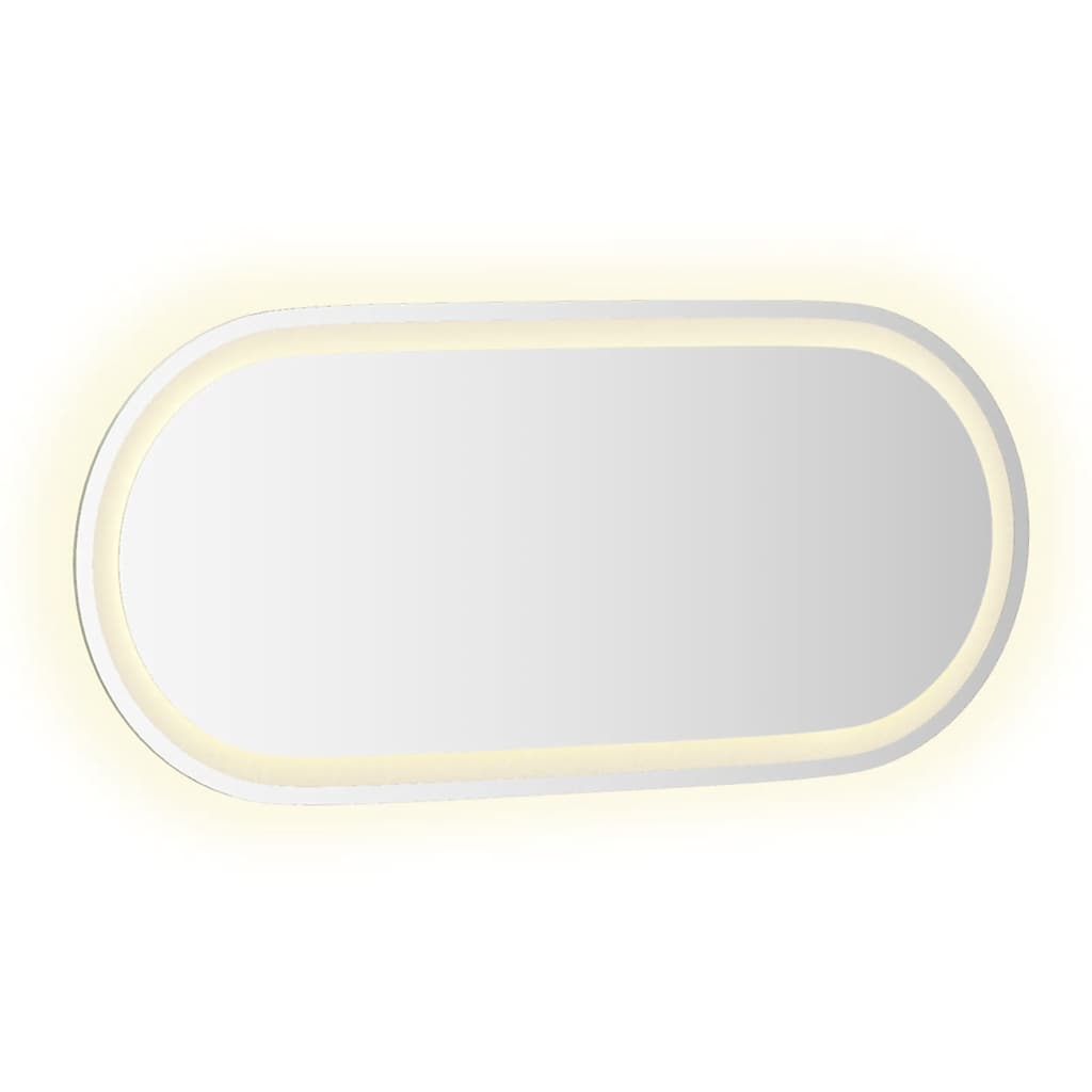LED-baderomsspeil 80x35 cm oval