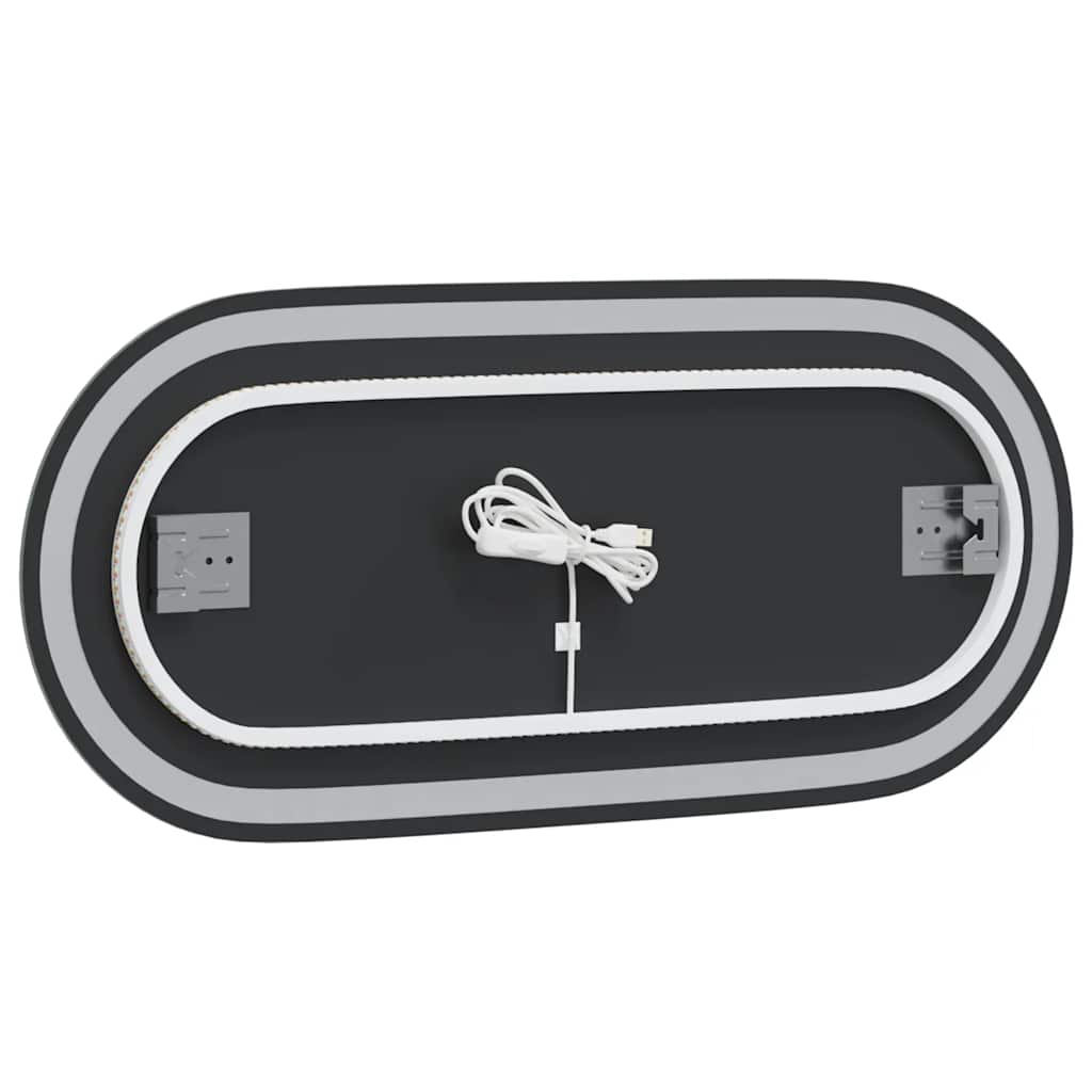LED-baderomsspeil 80x35 cm oval