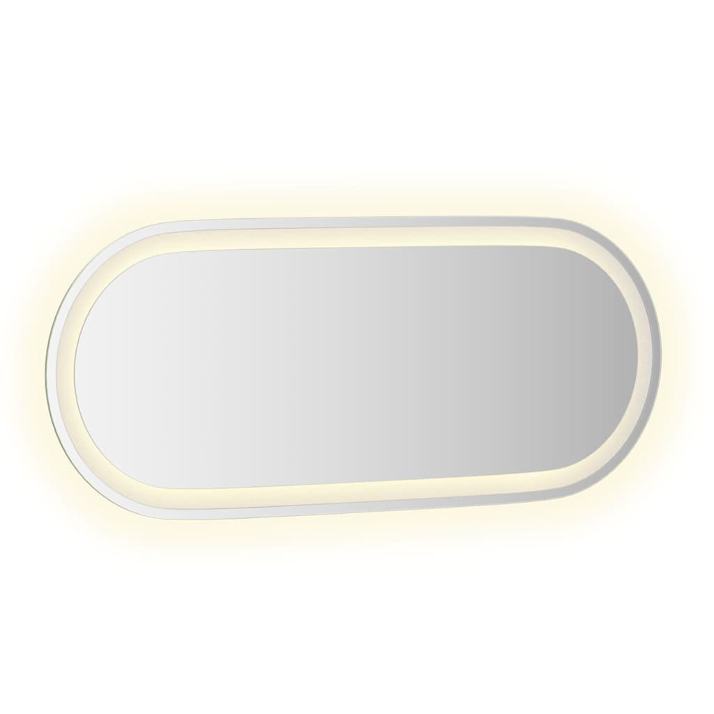 LED-baderomsspeil 90x40 cm oval