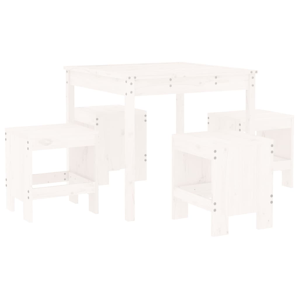 Hagespisestue 5 deler hvit heltre furu