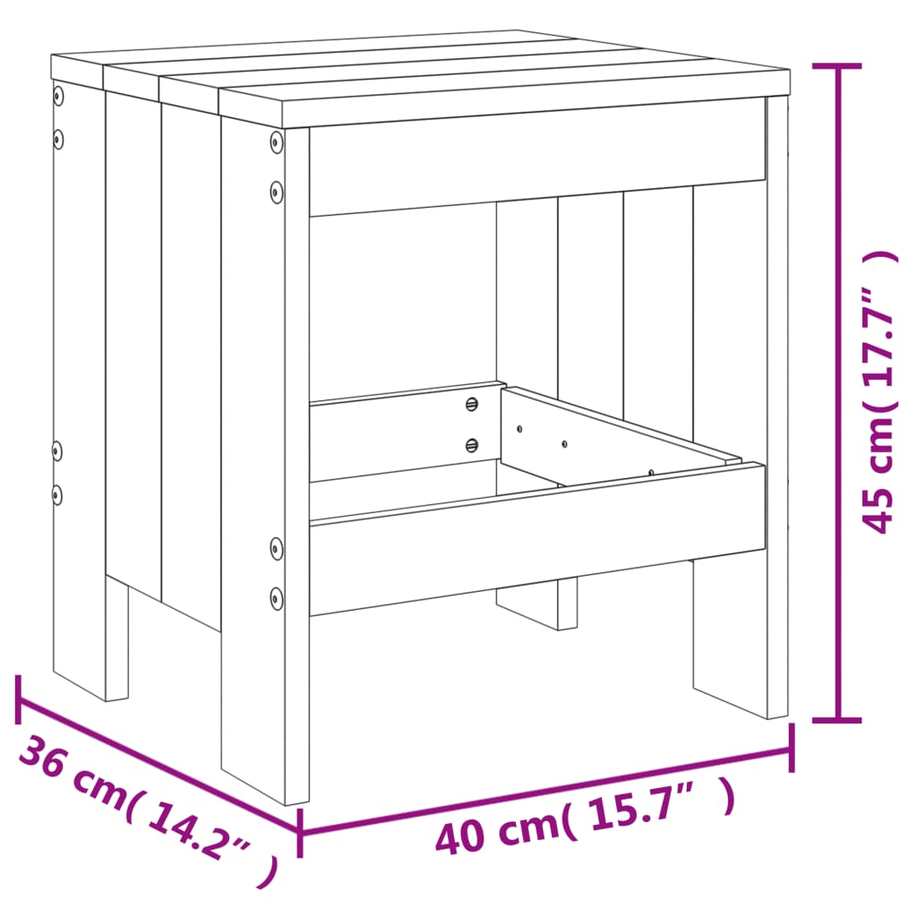 Hagespisestue 5 deler svart heltre furu