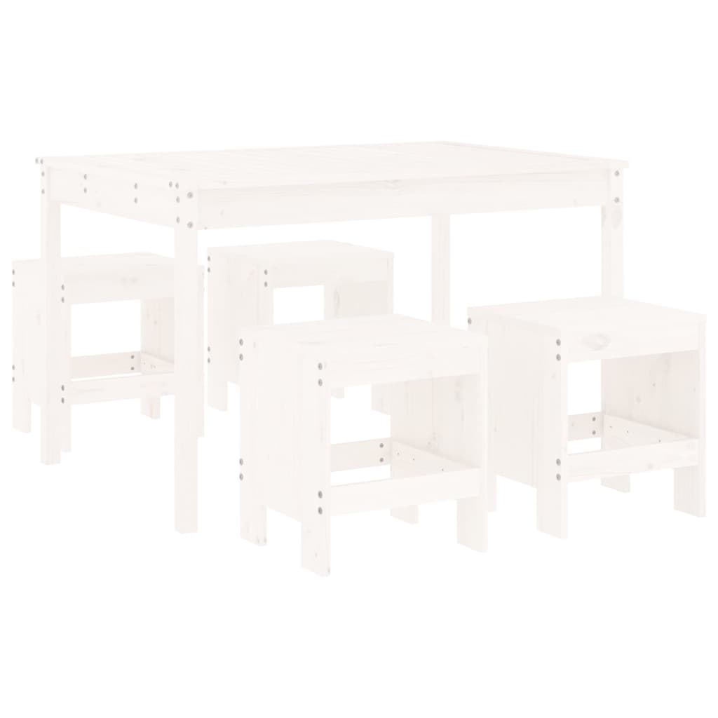 Hagespisestue 5 deler hvit heltre furu