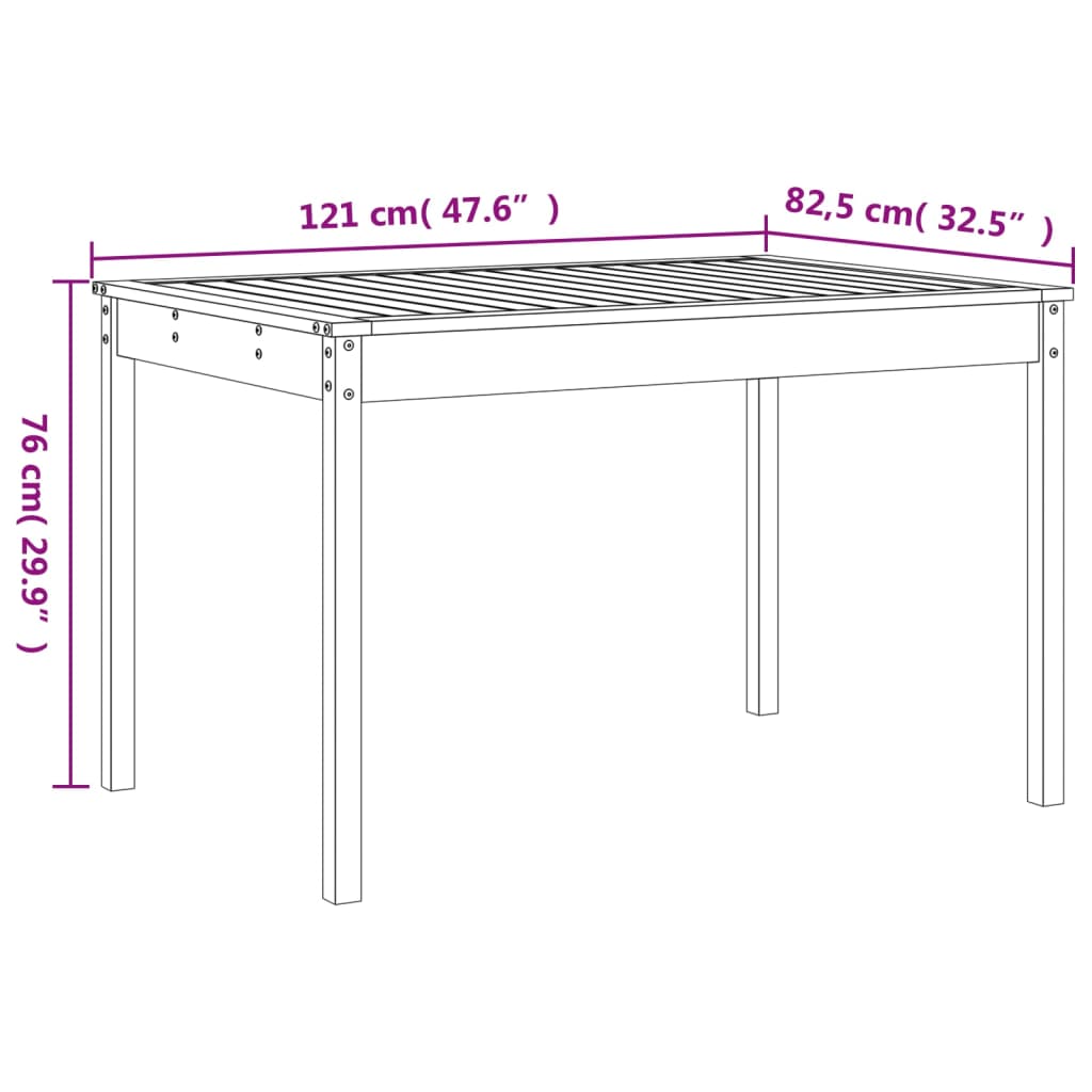 Hagespisestue 5 deler hvit heltre furu