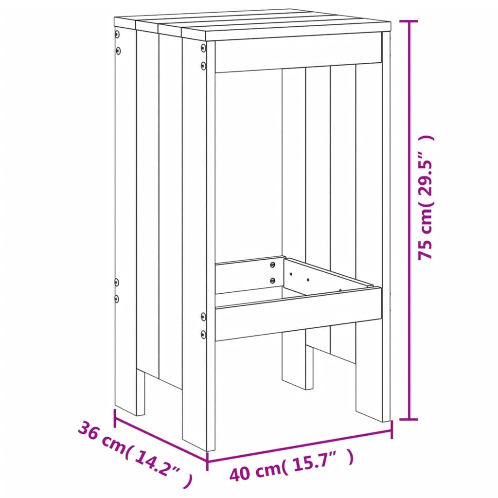 Hagebarsett 3 deler heltre furu