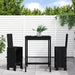 Hagebarsett 3 deler svart heltre furu