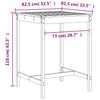 Hagebarsett 5 deler svart heltre furu