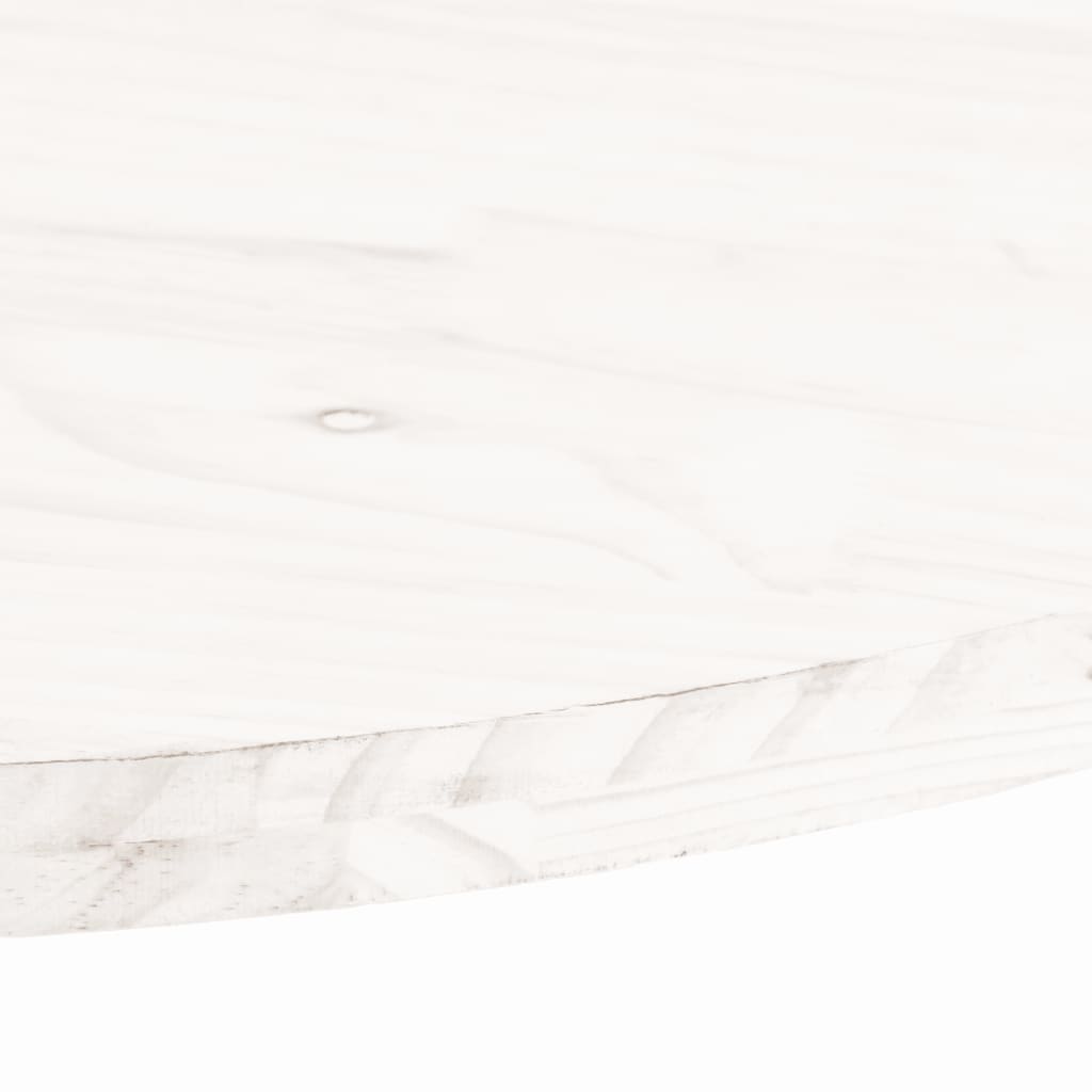 Bordplate hvit 100x50x2,5 cm heltre furu oval