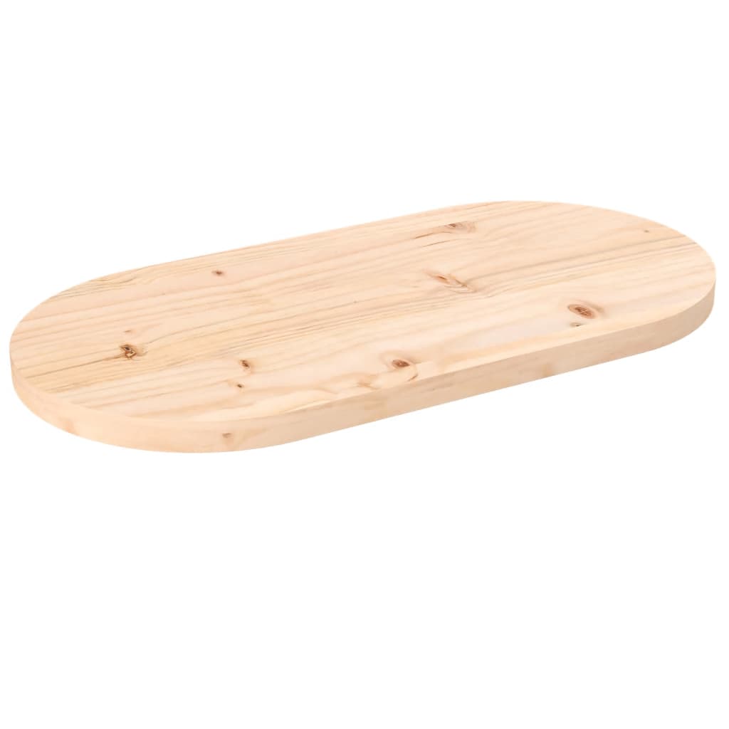 Bordplate 60x30x2,5 cm heltre furu oval