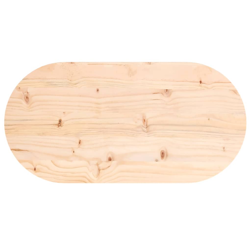 Bordplate 60x30x2,5 cm heltre furu oval